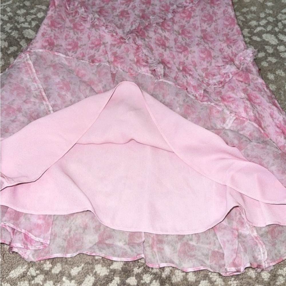 LoveShackFancy Posh‎ Pink “Rose Patch” Mini Dress… - image 11
